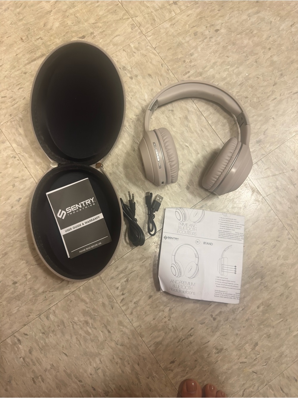 Sentry Over-Ear Wireless Headphones - Beige